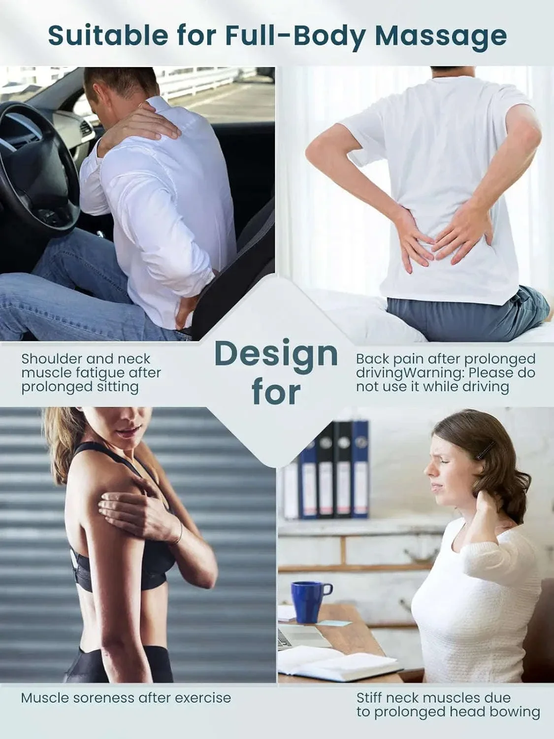 Shiatsu Neck Massager with Heat for Deep Kneading Relief - Image 13
