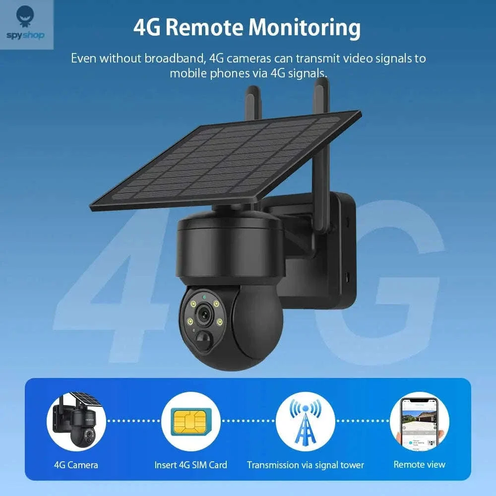 Solar Security Camera 4G/WiFi Outdoor PTZ with Audio - Image 3