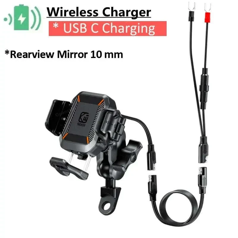 Shockproof Motorcycle Phone Holder with Fast Charging - Image 19
