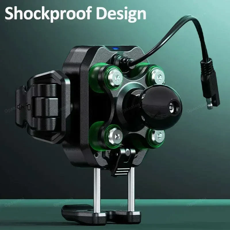 Shockproof Motorcycle Phone Holder with Fast Charging - Image 5
