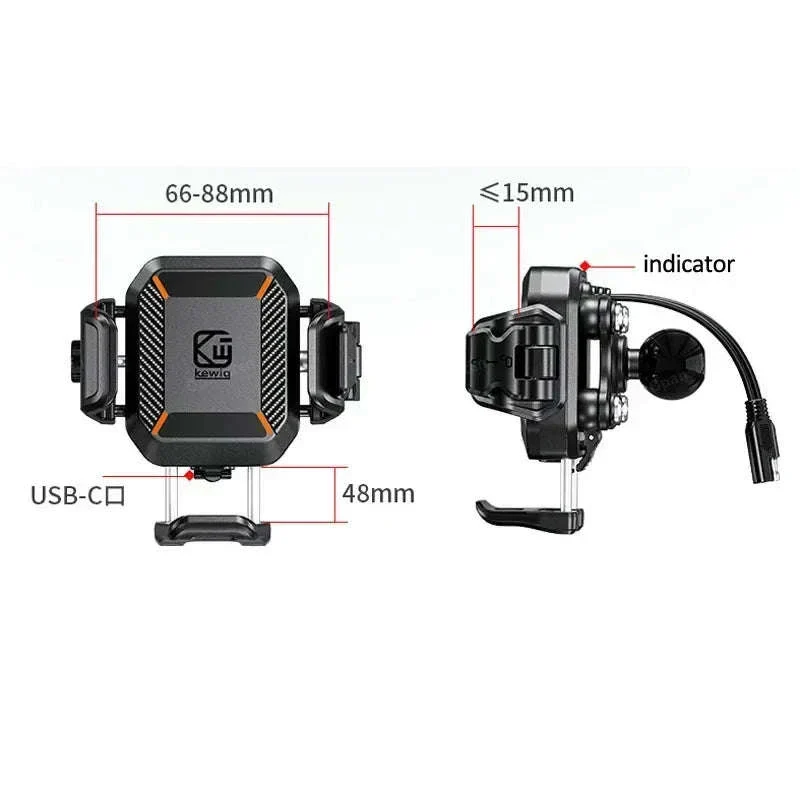 Shockproof Motorcycle Phone Holder with Fast Charging - Image 6