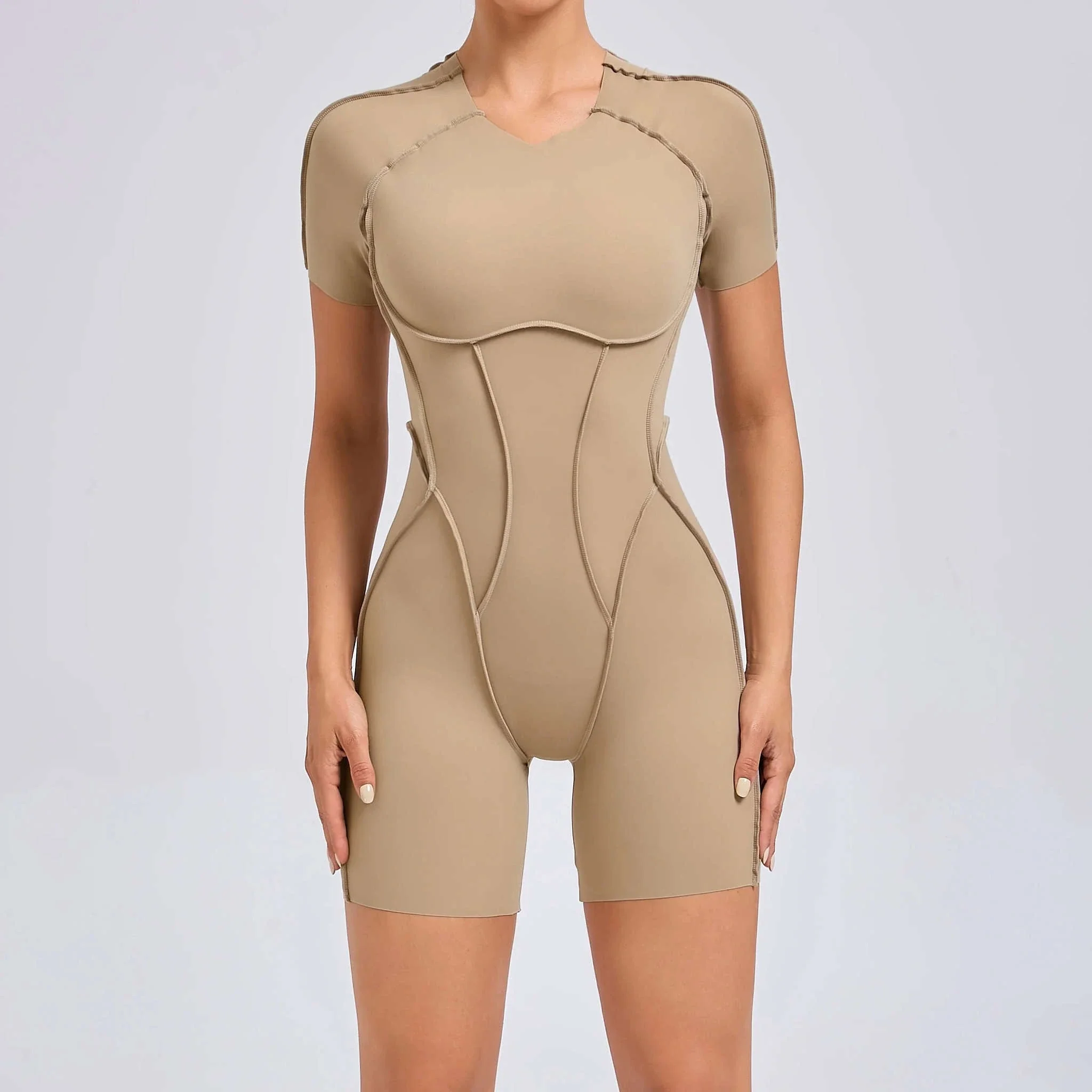 Backless Scrunch Women's Gym Jumpsuit for Yoga and Training - Image 51