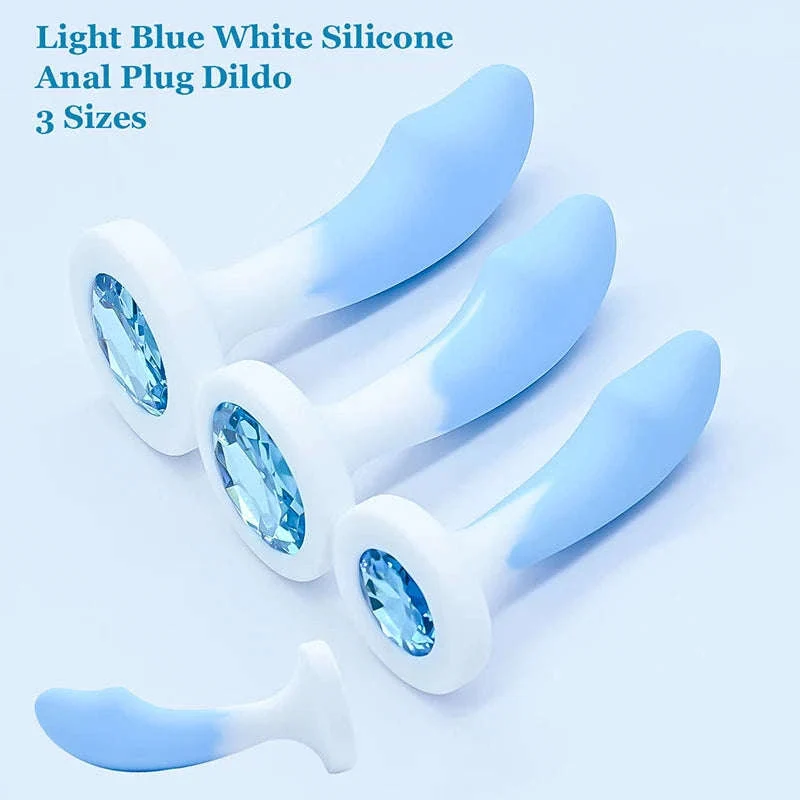 Crystal Base Silicone Anal Plug for Comfortable Exploration