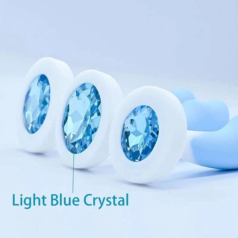 Crystal Base Silicone Anal Plug for Comfortable Exploration - Image 3