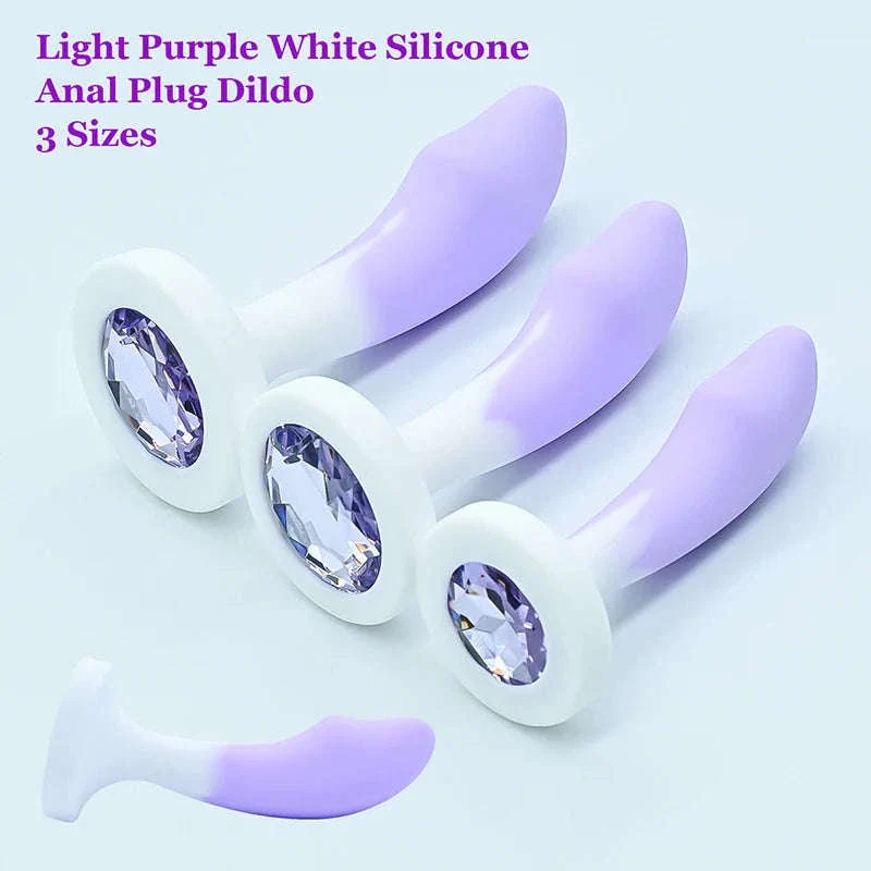 Crystal Base Silicone Anal Plug for Comfortable Exploration - Image 5