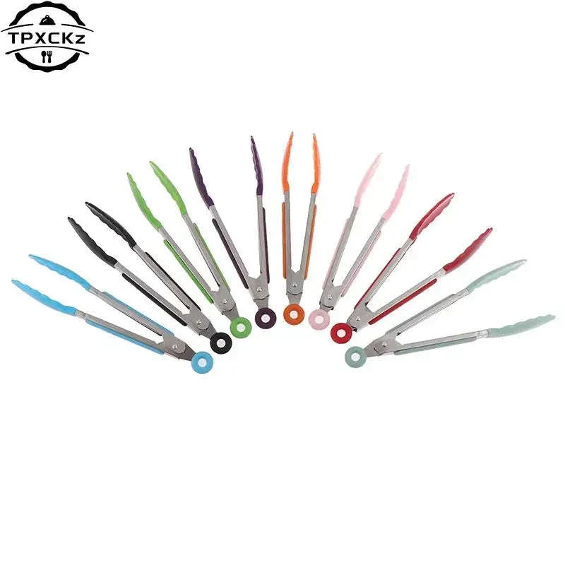 Silicone BBQ Grilling Tongs with Non-Stick Tips - Image 3
