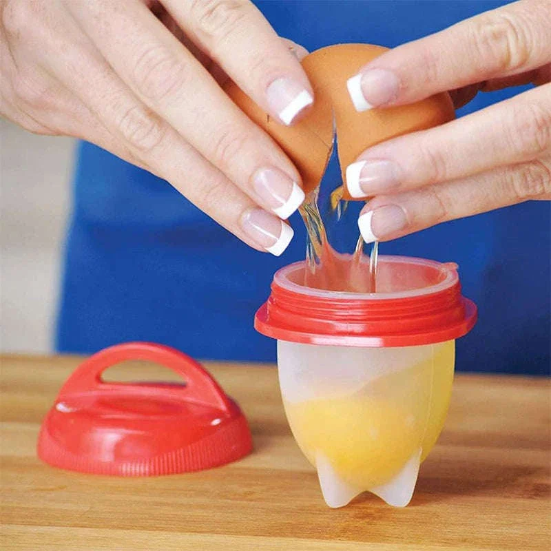 Silicone Egg Boiler Steamer Cups for Easy Shell-Free Eggs - Image 8