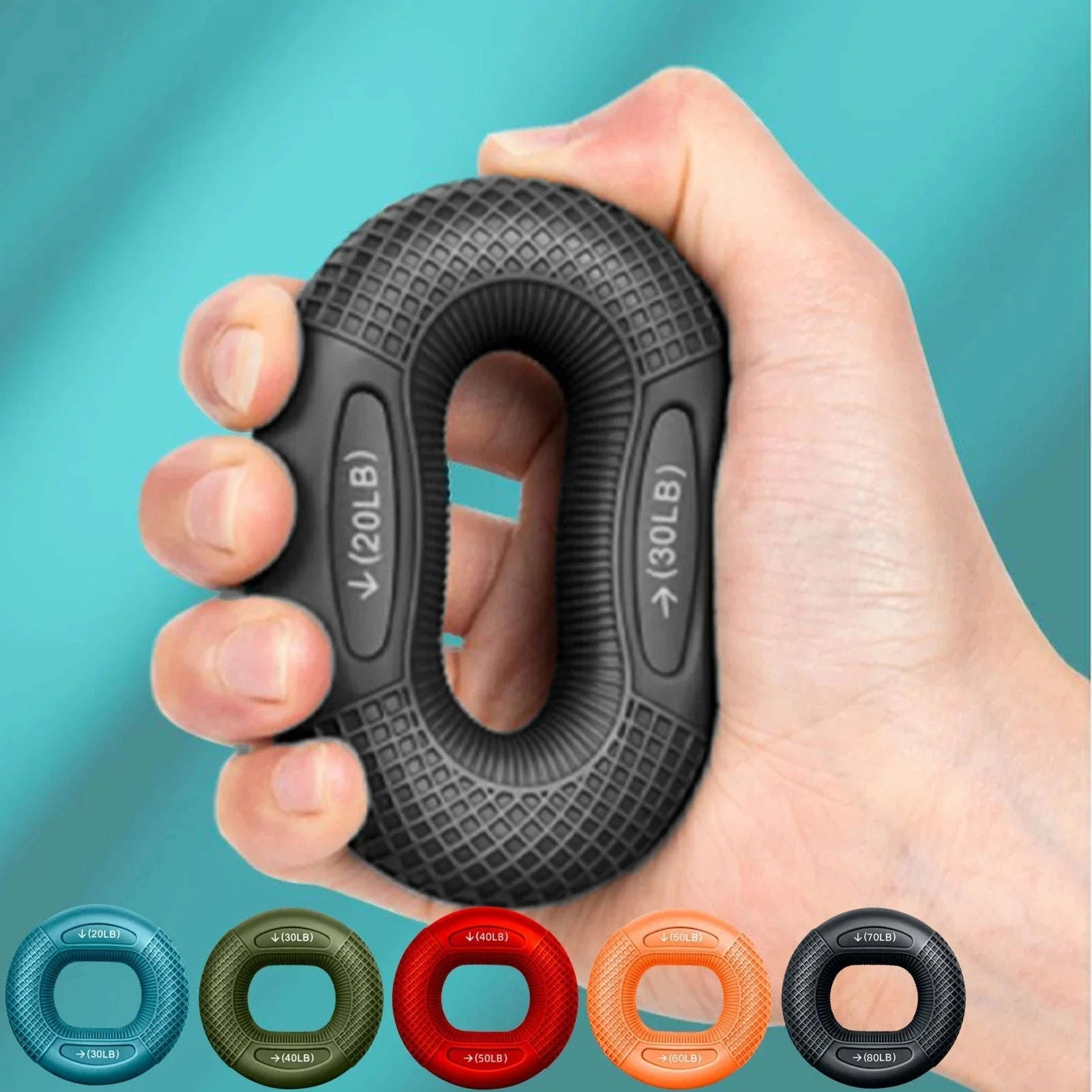 Silicone Finger Grip Strengthener Ring for Hand Training