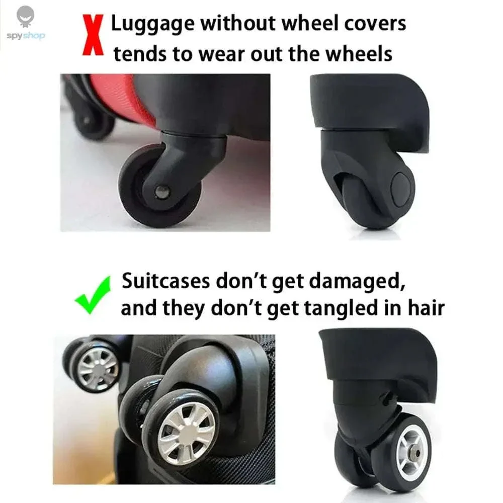 Silicone Luggage Wheel Covers for Quieter, Smoother Travel - Image 3