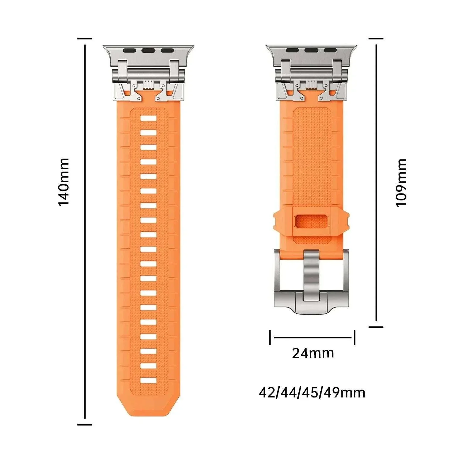 Silicone TPU Band for Apple Watch with Magnetic D-Buckle - Image 5