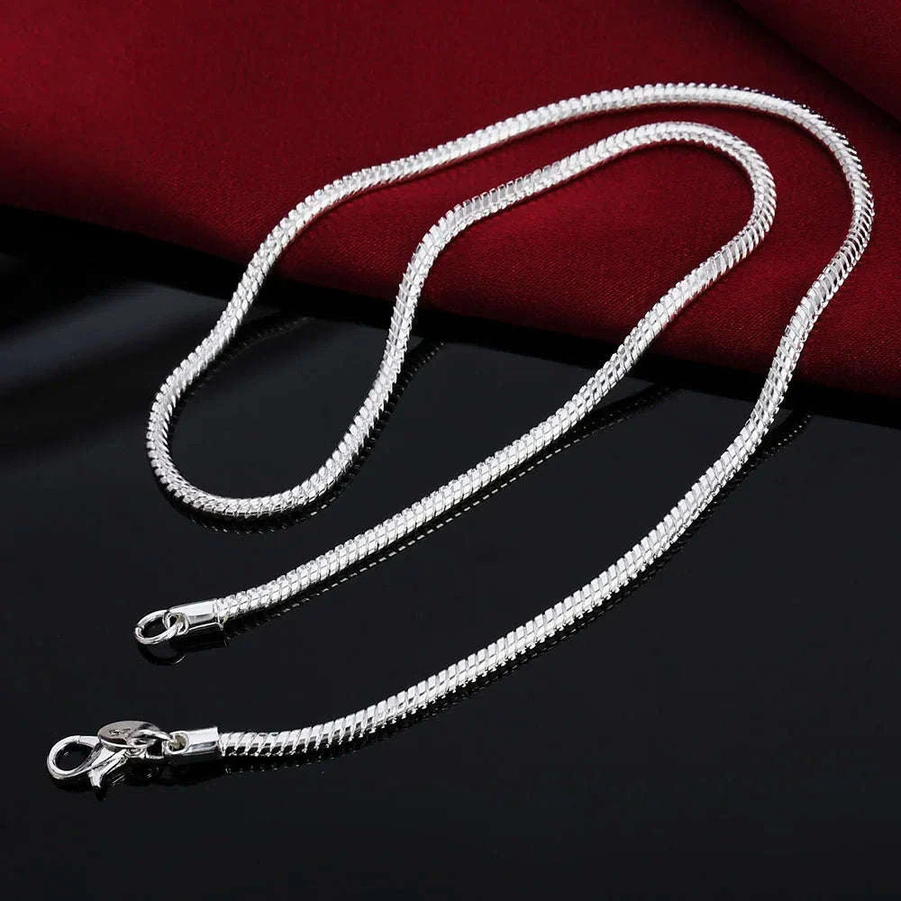 Silver Snake Chain Necklace for Sleek Everyday Style - Image 3