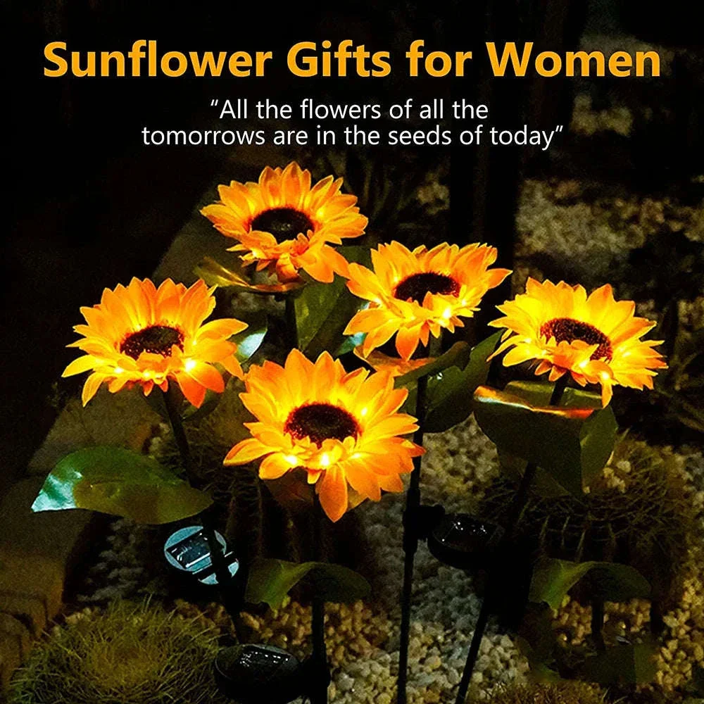 Solar Sunflower Garden Lights for Warm Outdoor Evening Charm - Image 3