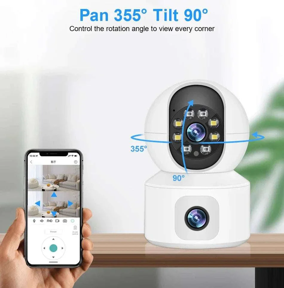 6MP Dual Lens WiFi Security Camera with Auto Tracking & Audio - Image 12