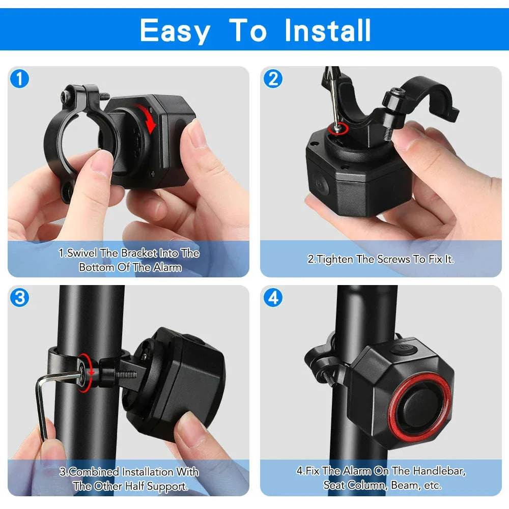 Smart Bike Light Alarm with Brake Sensing and Remote Security - Image 16