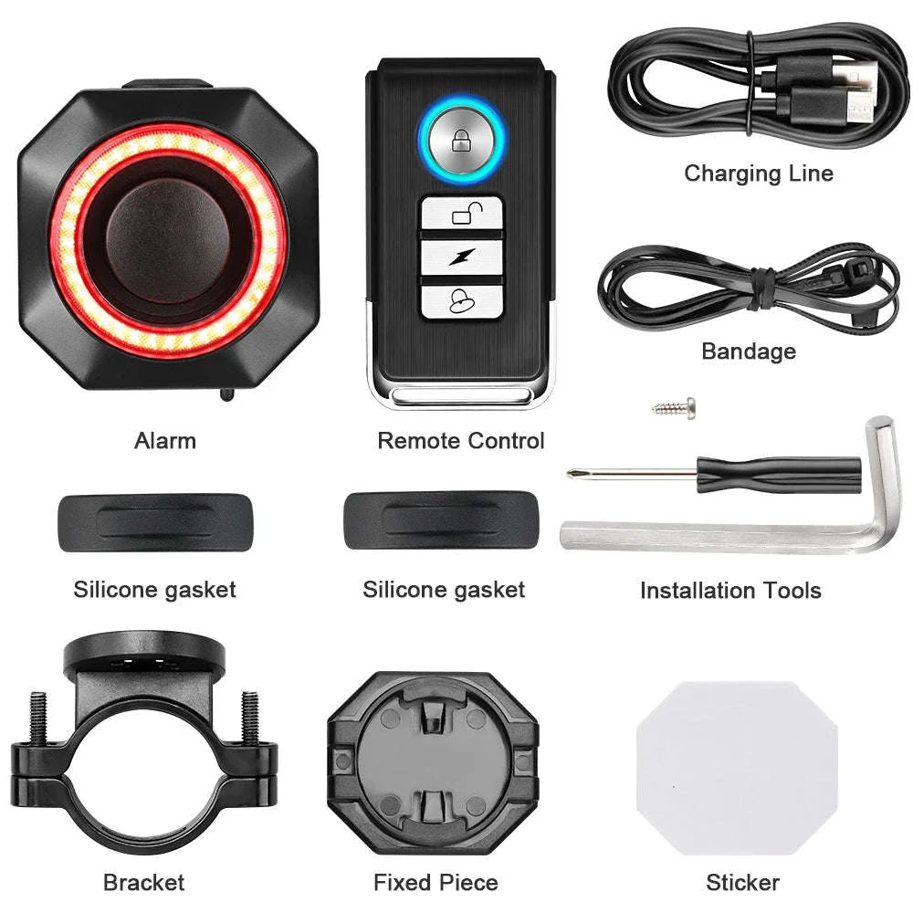 Smart Bike Light Alarm with Brake Sensing and Remote Security - Image 18