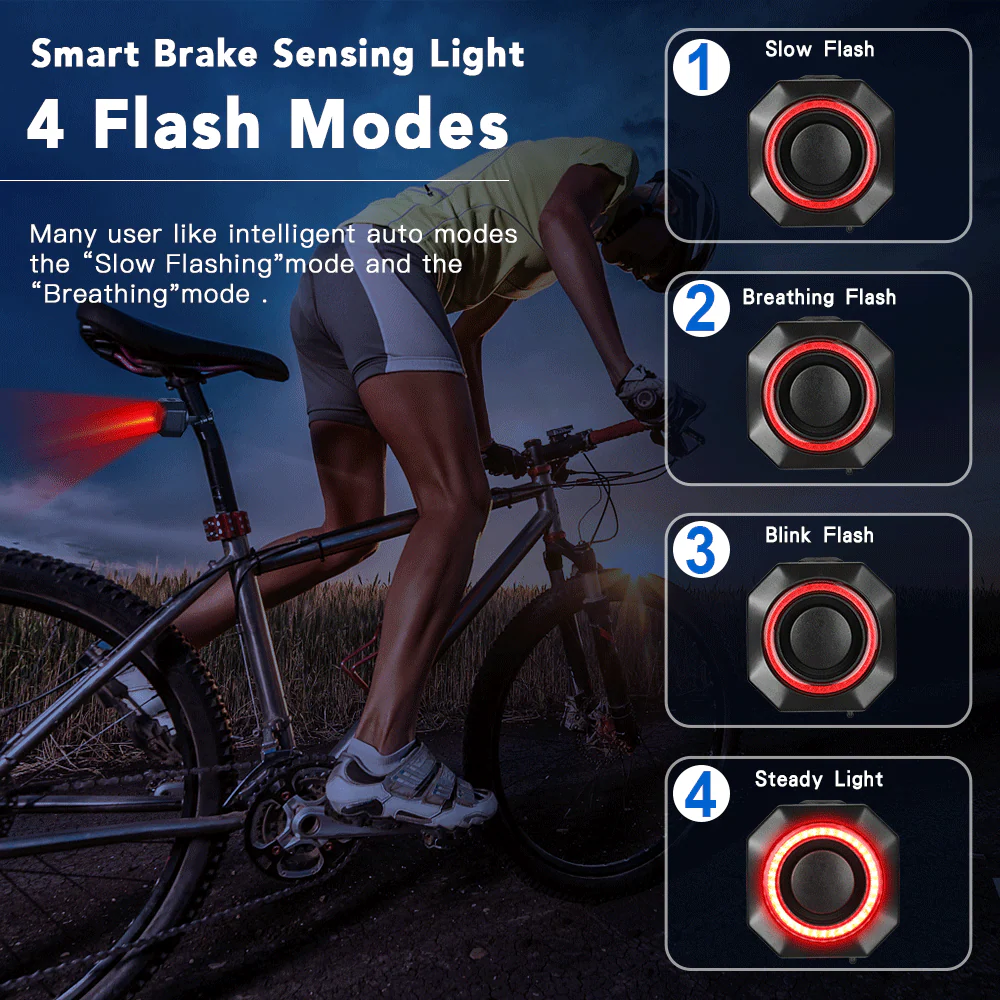 Smart Bike Light Alarm with Brake Sensing and Remote Security - Image 8