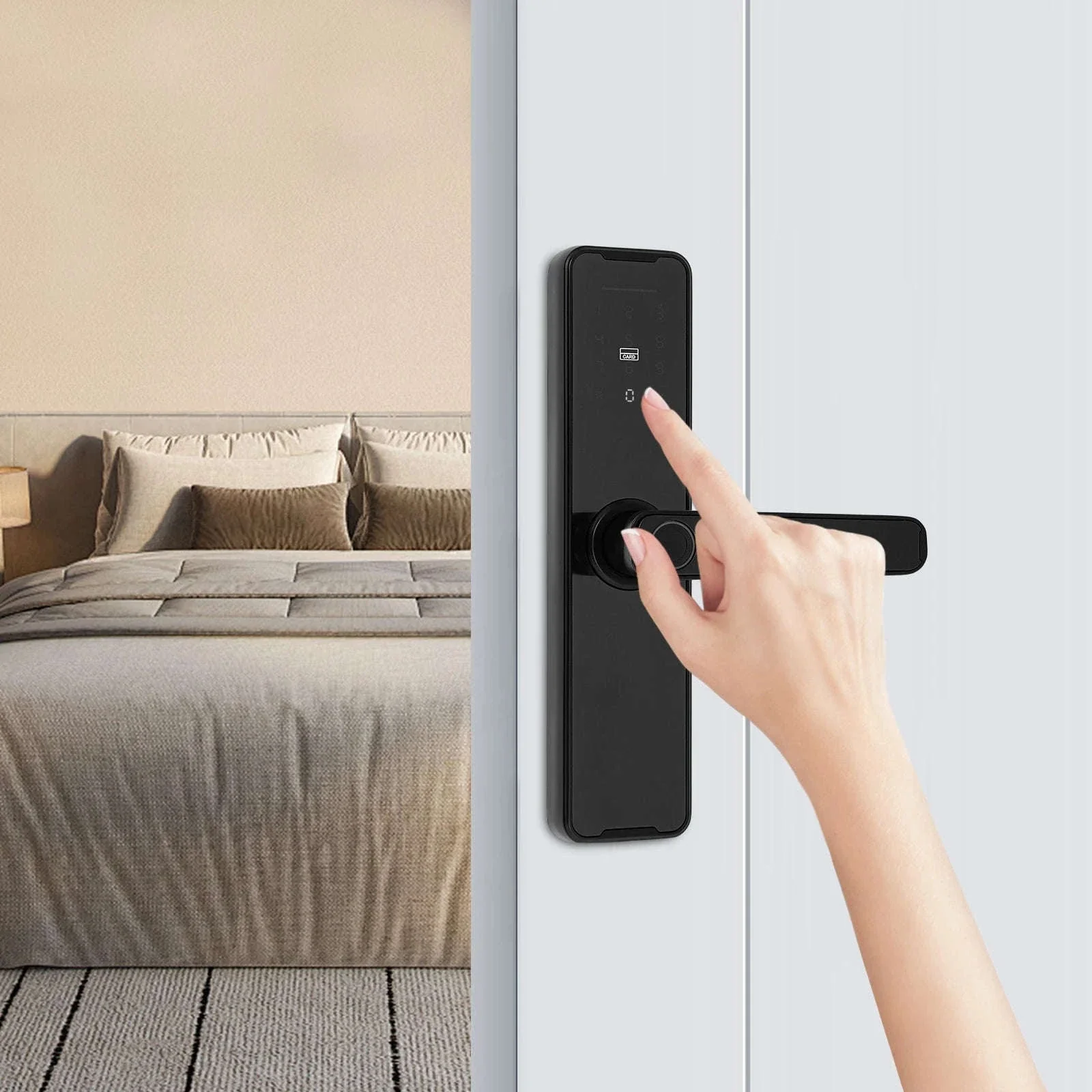 Smart Door Lock with Fingerprint, WiFi Access and Backup Key - Image 5