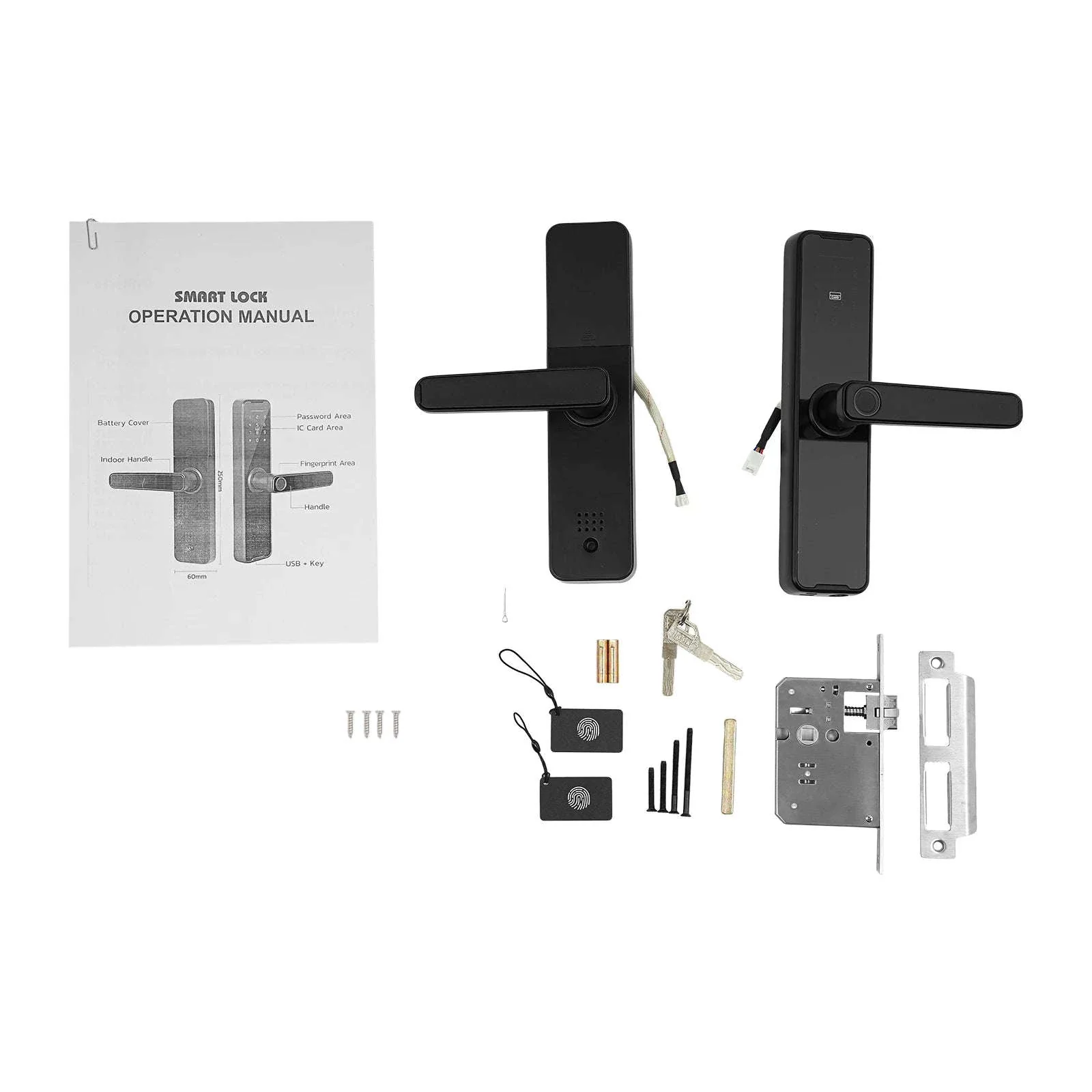 Smart Door Lock with Fingerprint, WiFi Access and Backup Key - Image 6