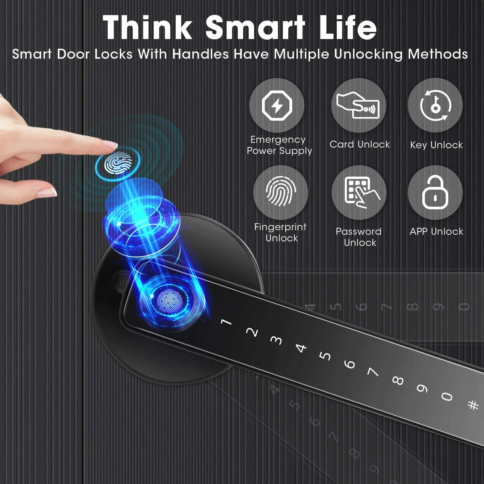 Smart Fingerprint Door Lock with 6-in-1 Keyless Access - Image 2