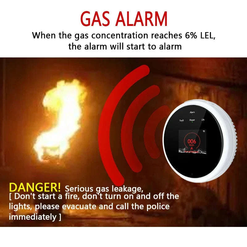 Smart Gas Detector Alarm with App Alerts and LCD Display - Image 4