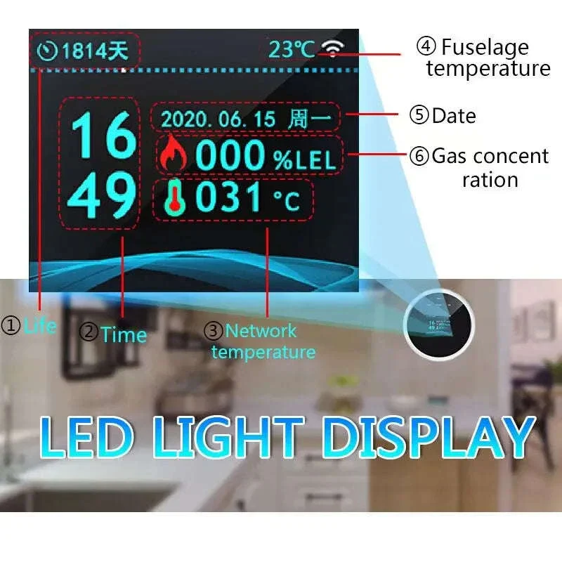 Smart Gas Detector Alarm with App Alerts and LCD Display - Image 9