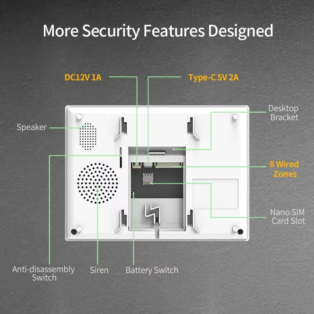 Smart Home Alarm 7-Inch Touch Screen Security System - Image 3