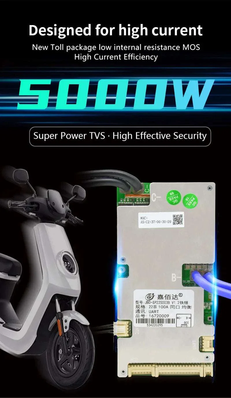 Smart LiFePO4 BMS with Bluetooth Balance Board 40A-100A for E-Bike - Image 10