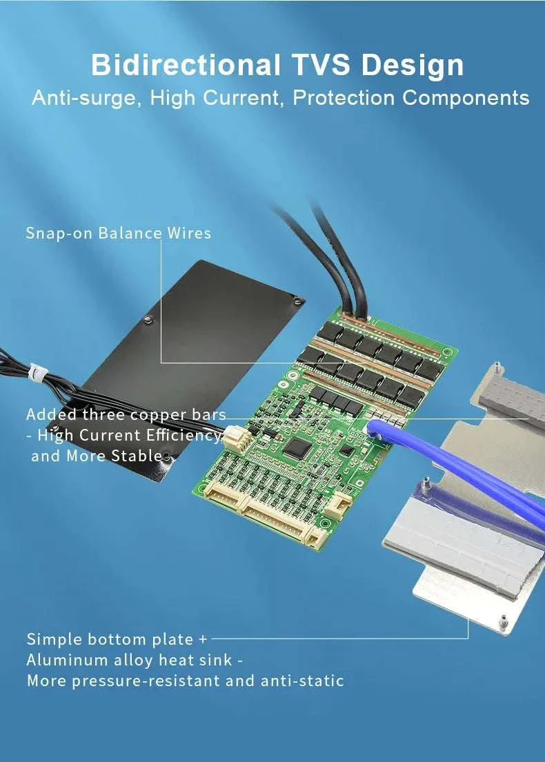 Smart LiFePO4 BMS with Bluetooth Balance Board 40A-100A for E-Bike - Image 13
