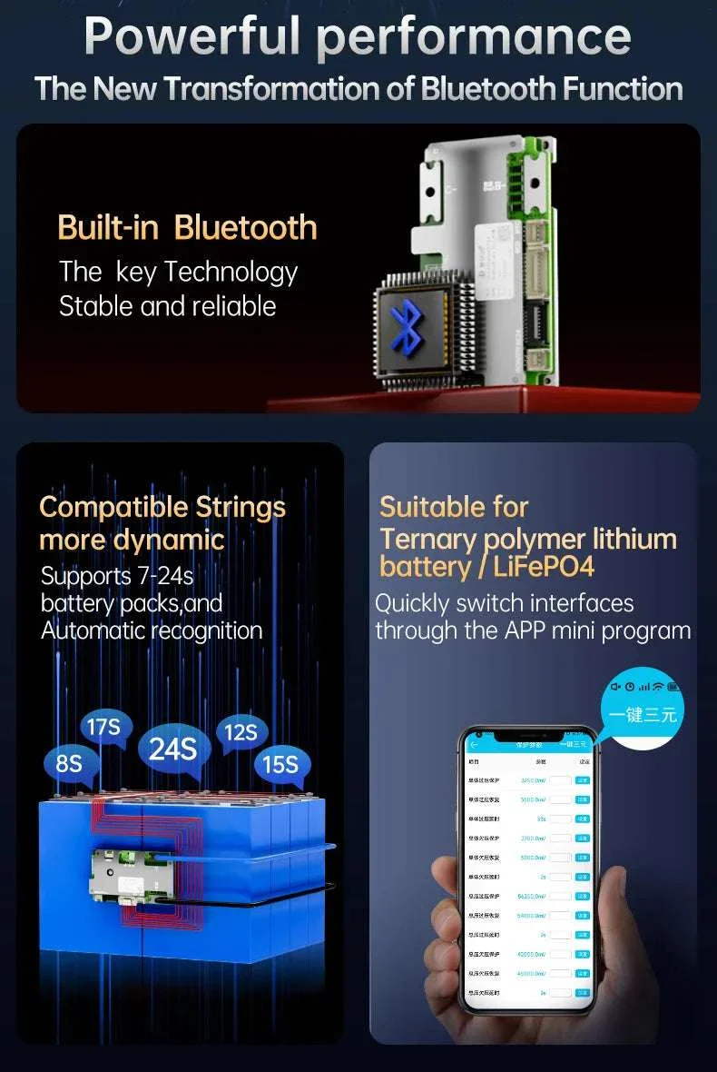 Smart LiFePO4 BMS with Bluetooth Balance Board 40A-100A for E-Bike - Image 19