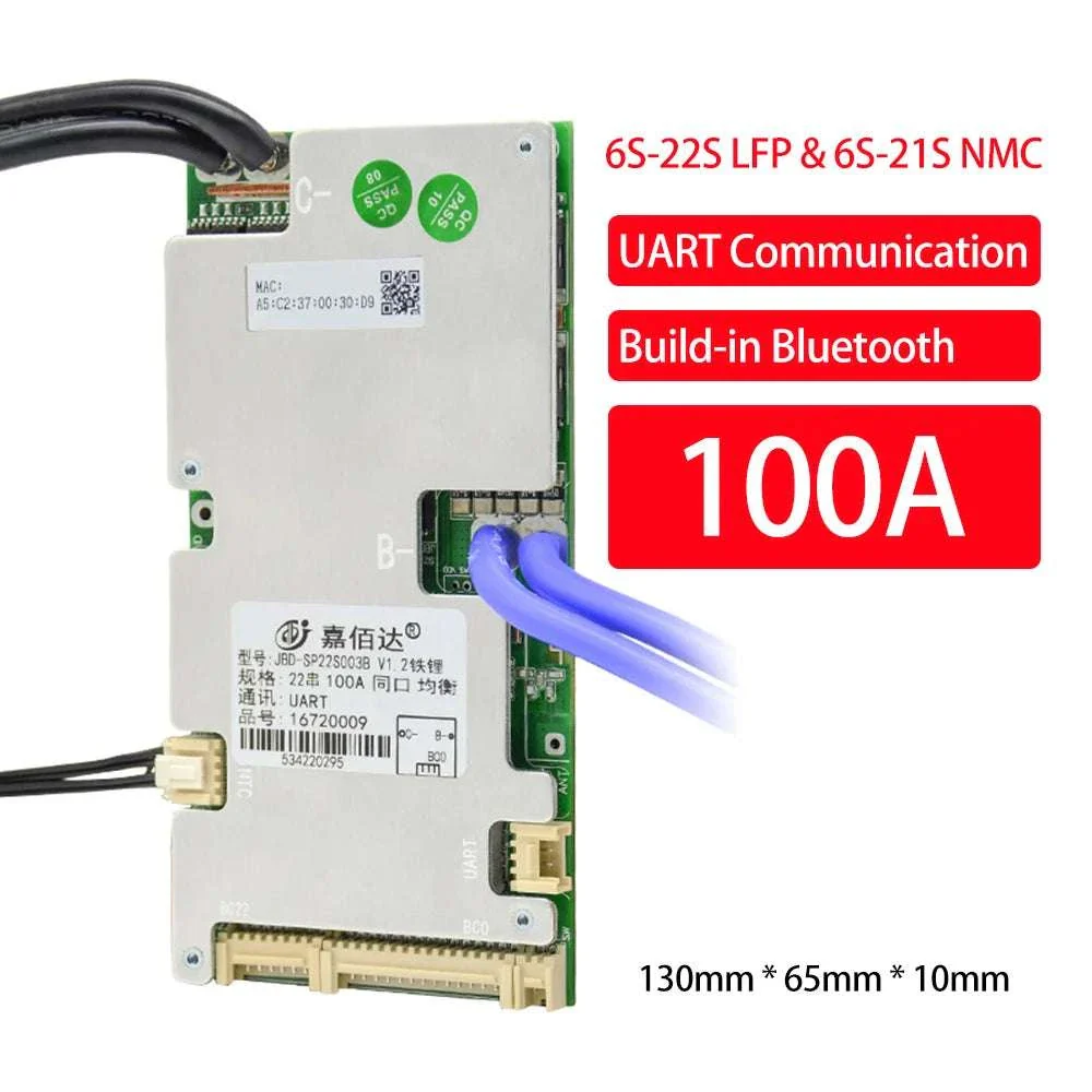 Smart LiFePO4 BMS with Bluetooth Balance Board 40A-100A for E-Bike - Image 26