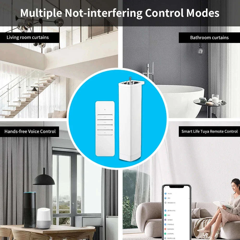 Smart Tuya Electric Curtain Motor 40KG for Quiet Automation - Image 5