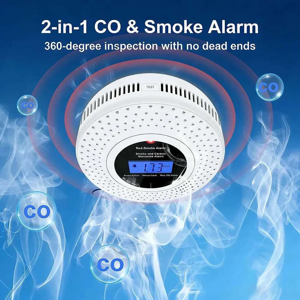 Smoke and Carbon Monoxide Detector with LCD Display - Image 2