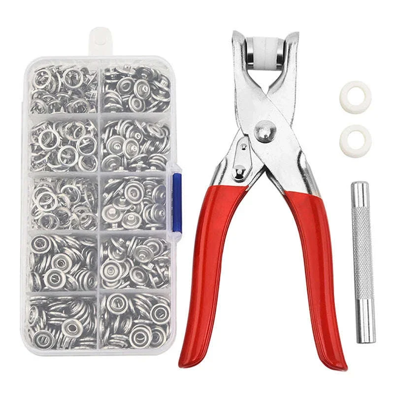 Snap Fasteners Pliers Set for Clean Clothing Repairs