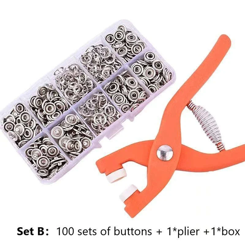 Snap Fasteners Pliers Set for Clean Clothing Repairs - Image 11