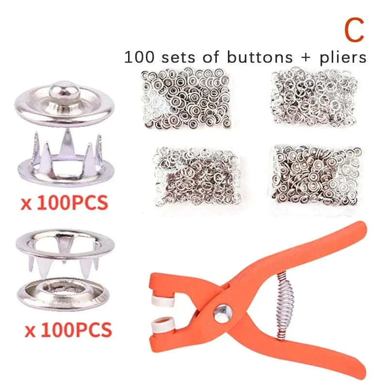 Snap Fasteners Pliers Set for Clean Clothing Repairs - Image 12