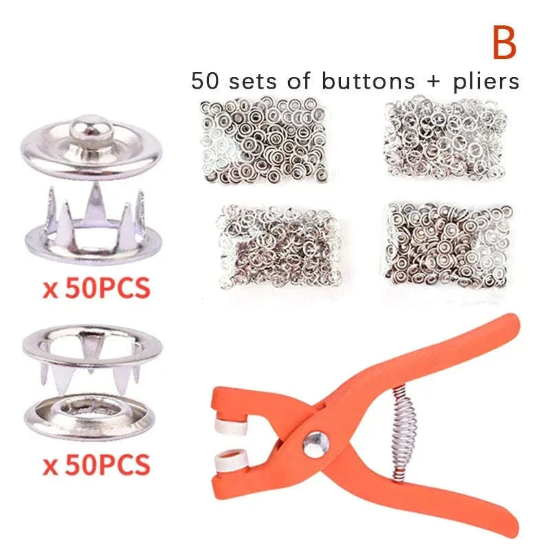 Snap Fasteners Pliers Set for Clean Clothing Repairs - Image 15