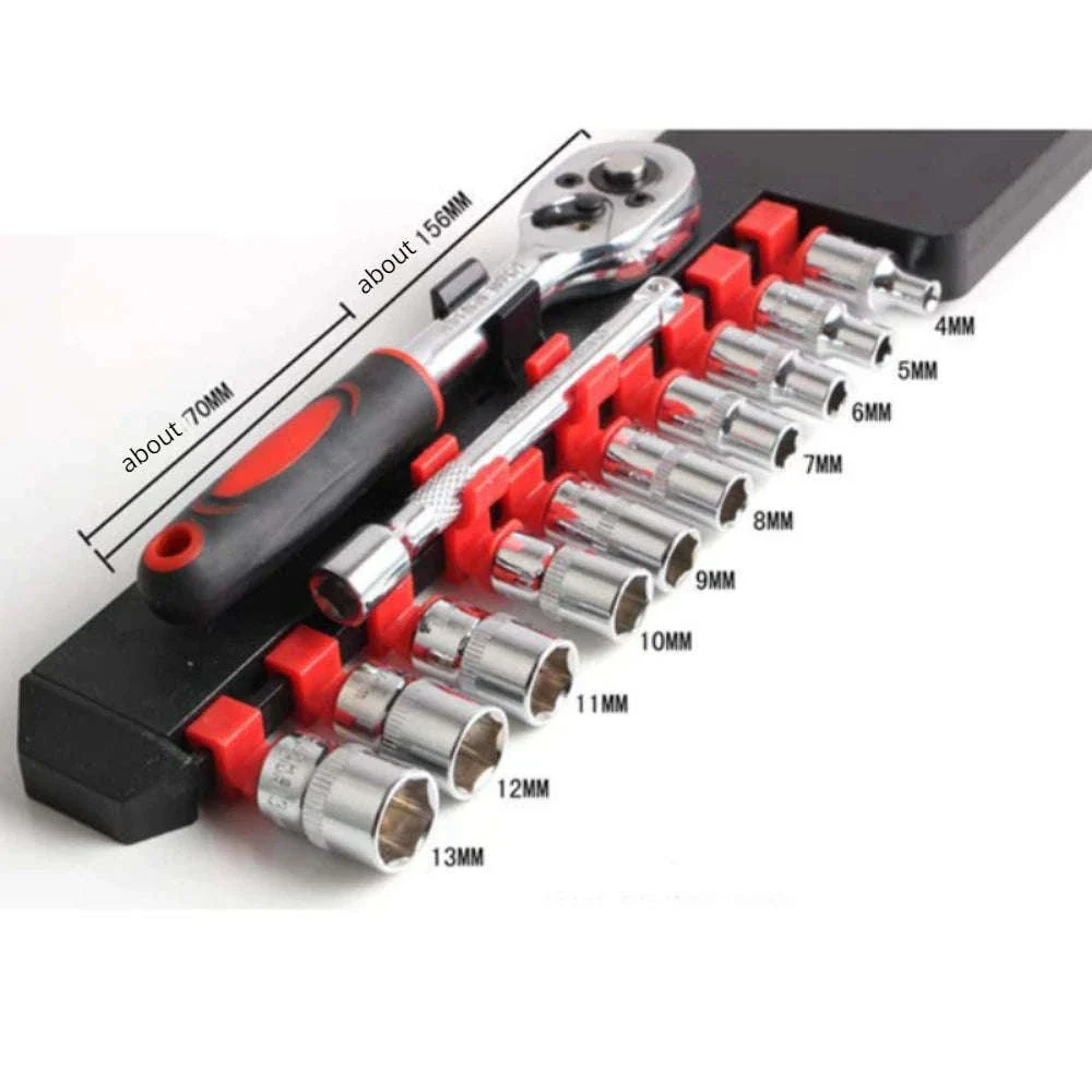 12-Piece Socket Wrench Set for Everyday Repairs