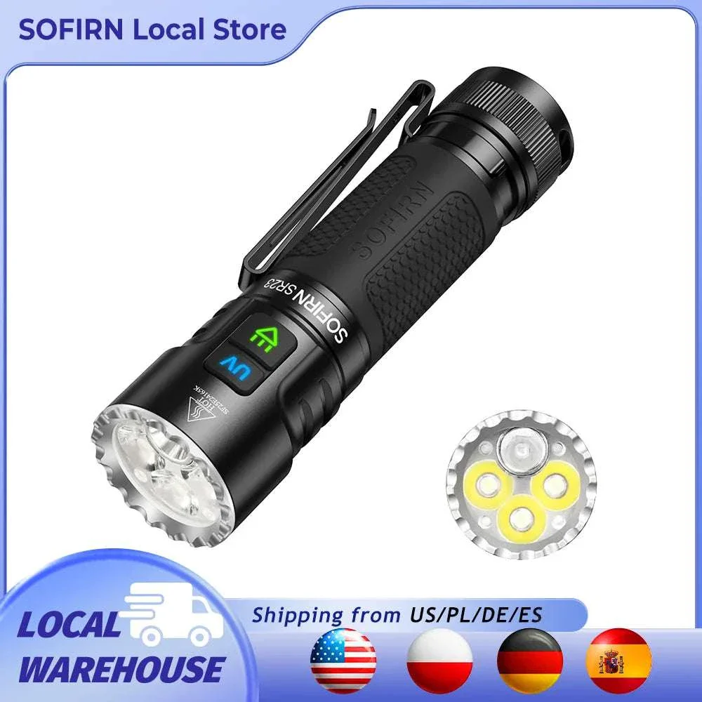 Sofirn SR23 3300LM Dual Light Flashlight with UV 365nm USB-C