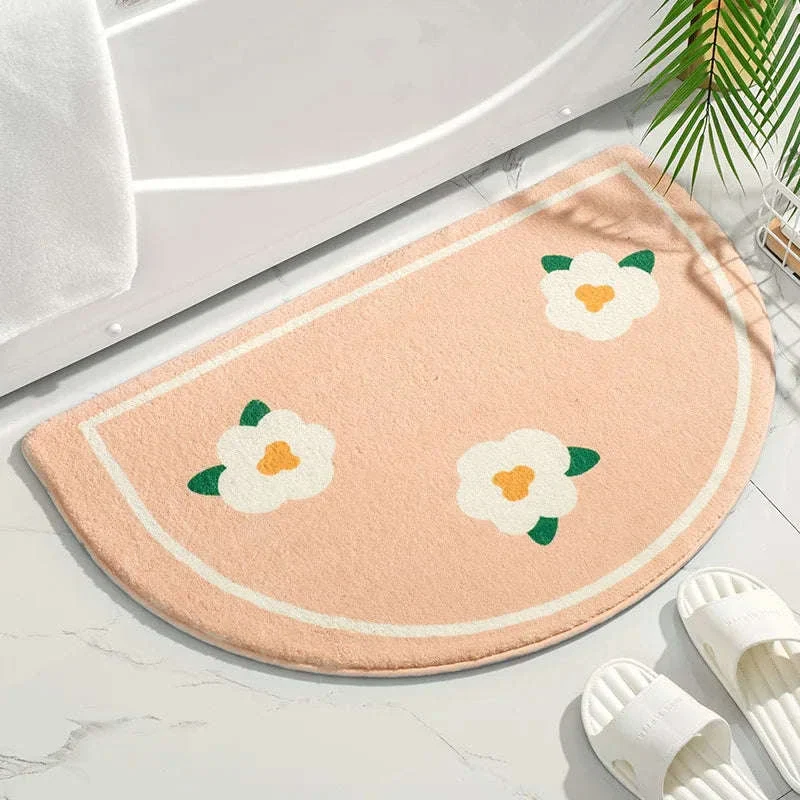 Floral Floor Mat with Text Flowers Design for Home Comfort - Image 6