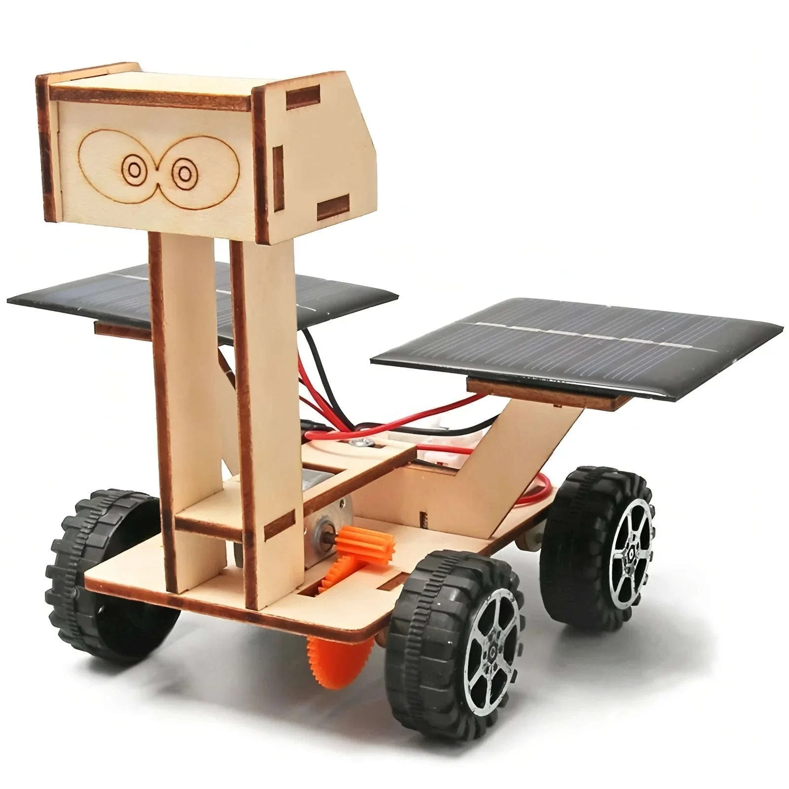 Solar Car Model DIY Lunar Exploration Vehicle for Kids