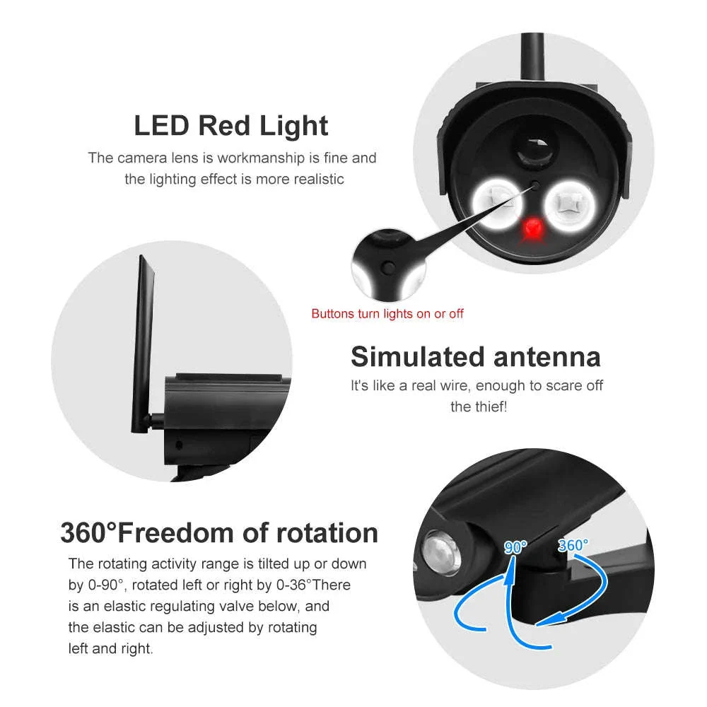 Solar Dummy Camera Motion Sensor Decoy for Outdoor Security - Image 3
