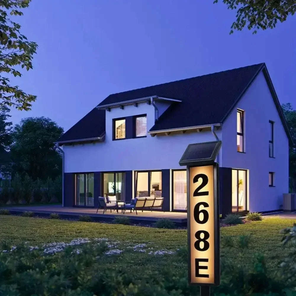 Solar LED House Number Sign with Auto Night Light & Dual Color - Image 10