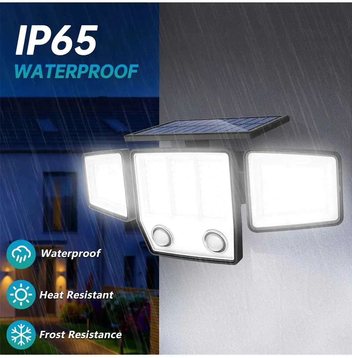 Solar Motion Sensor Light with Adjustable Heads and Wide Coverage - Image 13