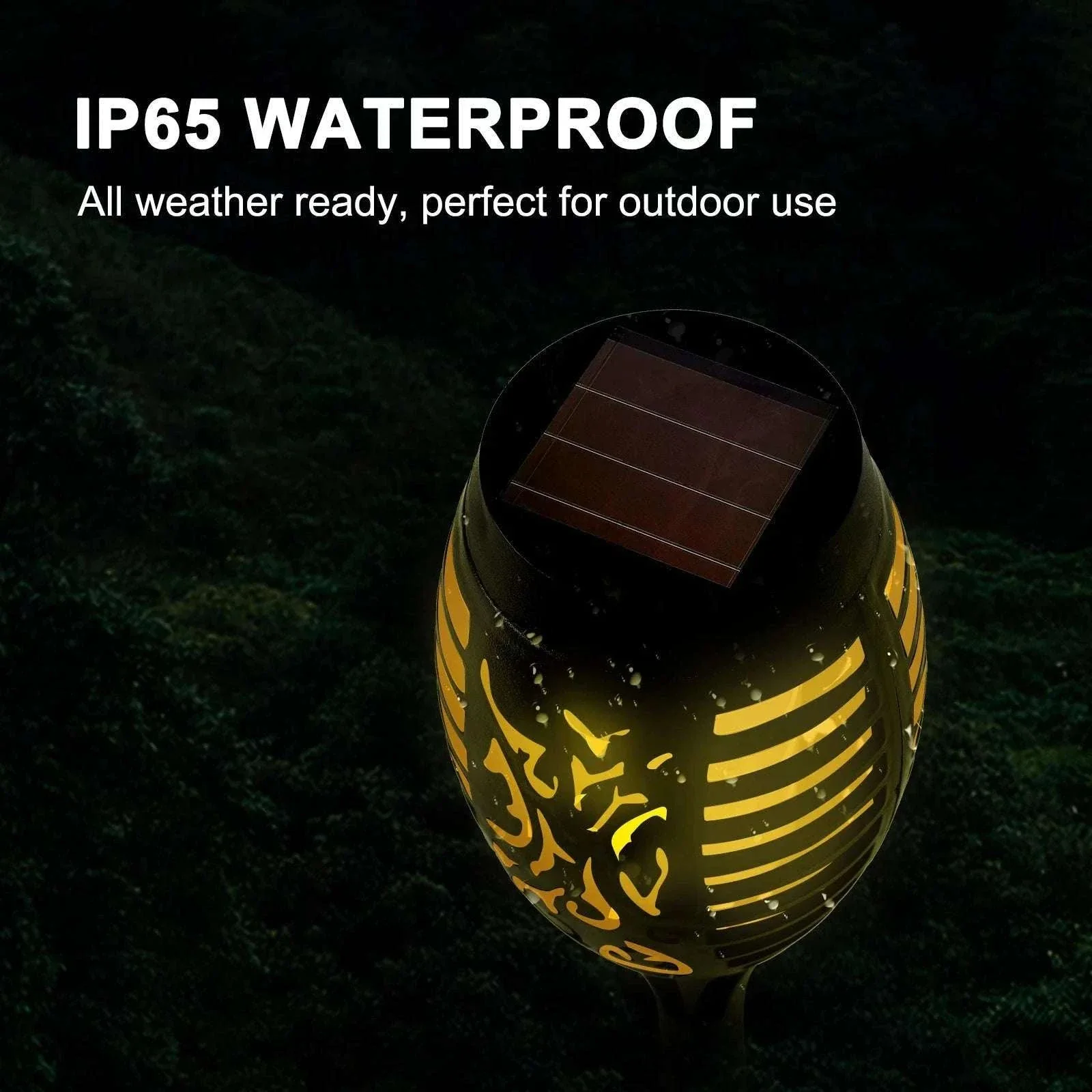 Solar LED Torch Lights with Flickering Flame for Outdoors - Image 4