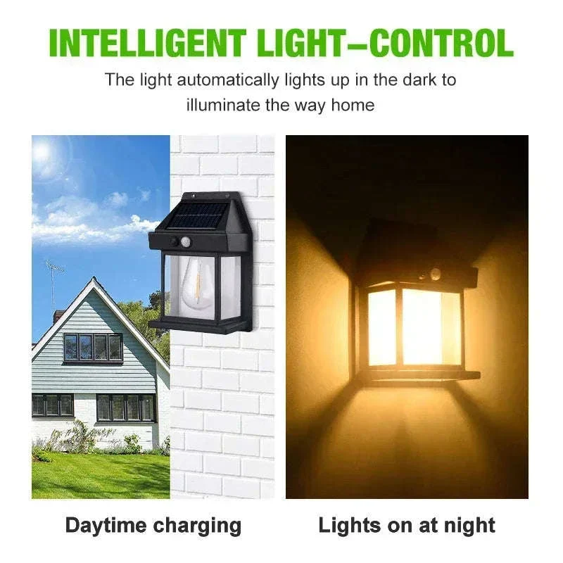 Solar Outdoor Wall Light with Motion Sensor for Automatic Night Lighting - Image 2