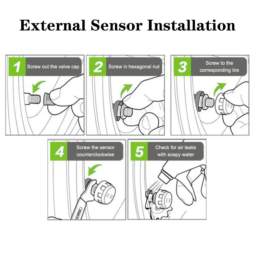 Solar TPMS Tire Pressure Monitoring System with External Sensors - Image 83
