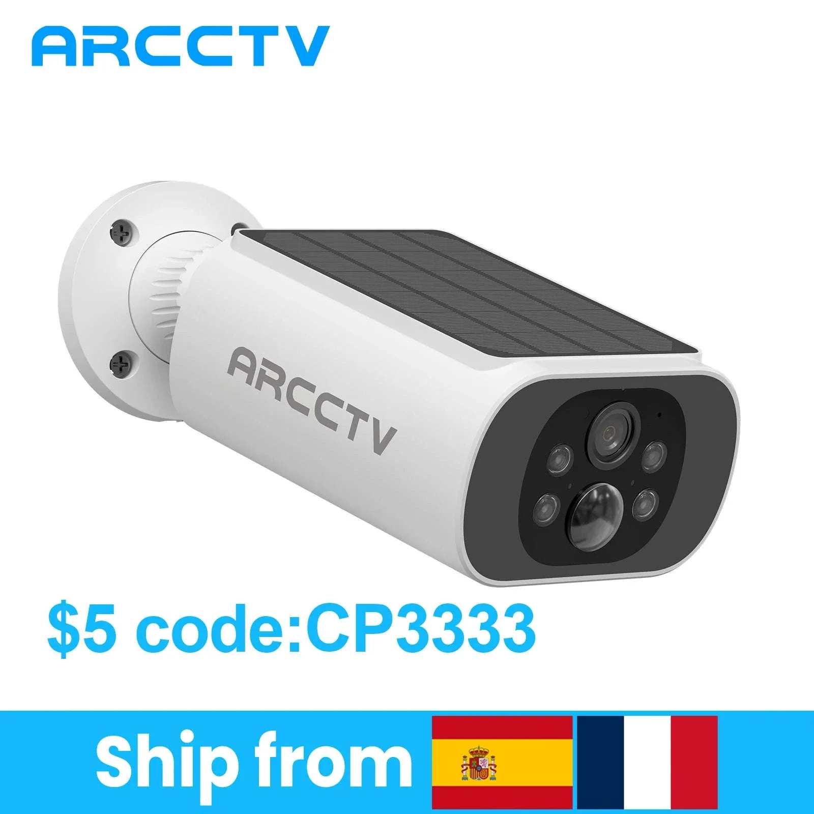 Solar WiFi Outdoor Security Camera 4MP with Full-Color Night Vision