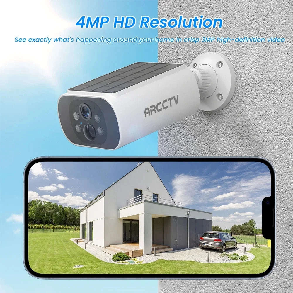 Solar WiFi Outdoor Security Camera 4MP with Full-Color Night Vision - Image 2
