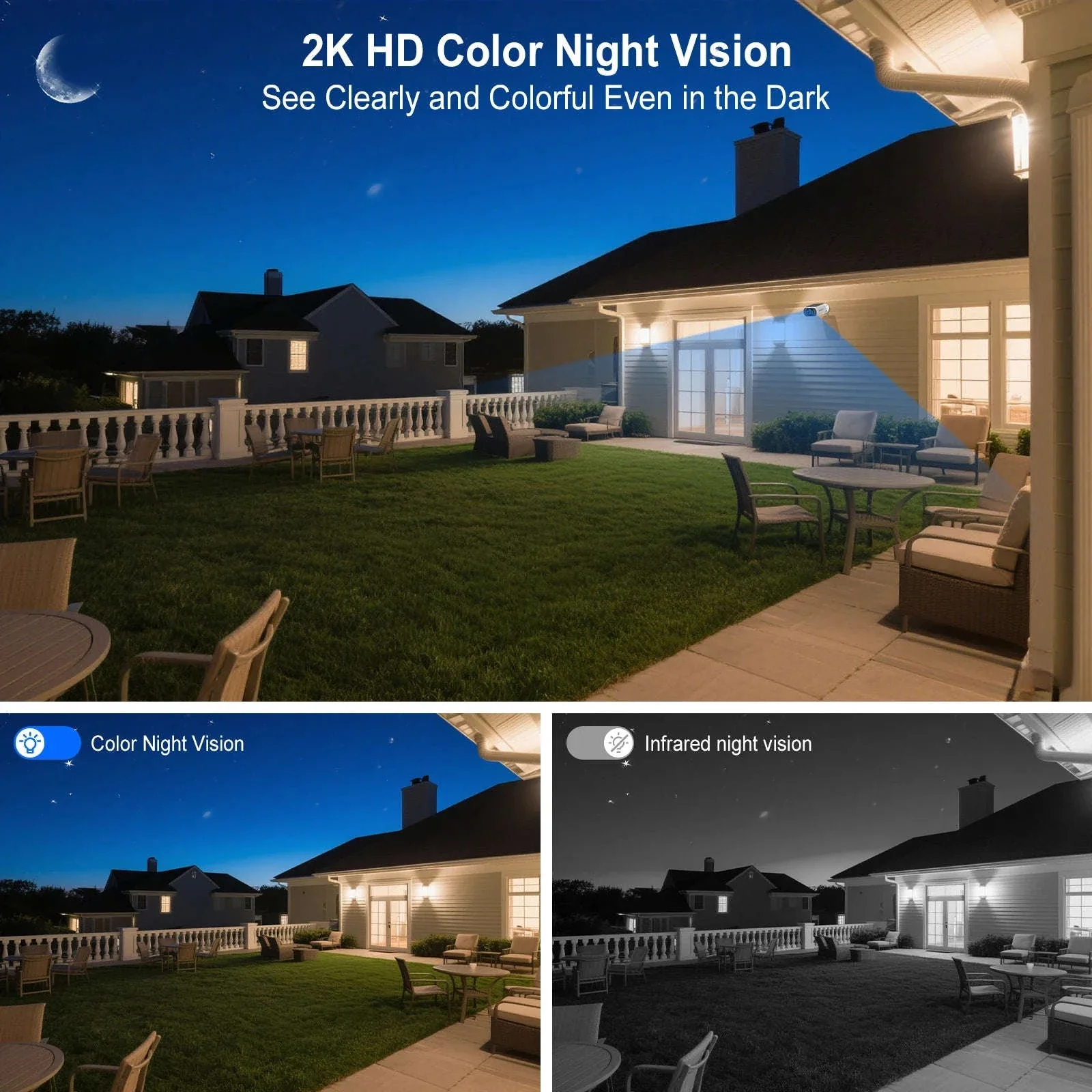 Solar WiFi Outdoor Security Camera 4MP with Full-Color Night Vision - Image 4