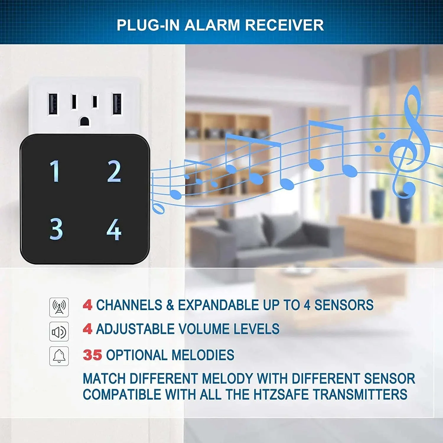 Solar Wireless Driveway Alarm System with 400m Range Motion Sensor - Image 5